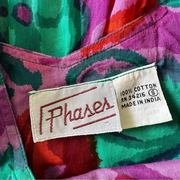 Vintage Midi Maxi Dress 100% Cotton Floral Sz S - Picture 9 of 10